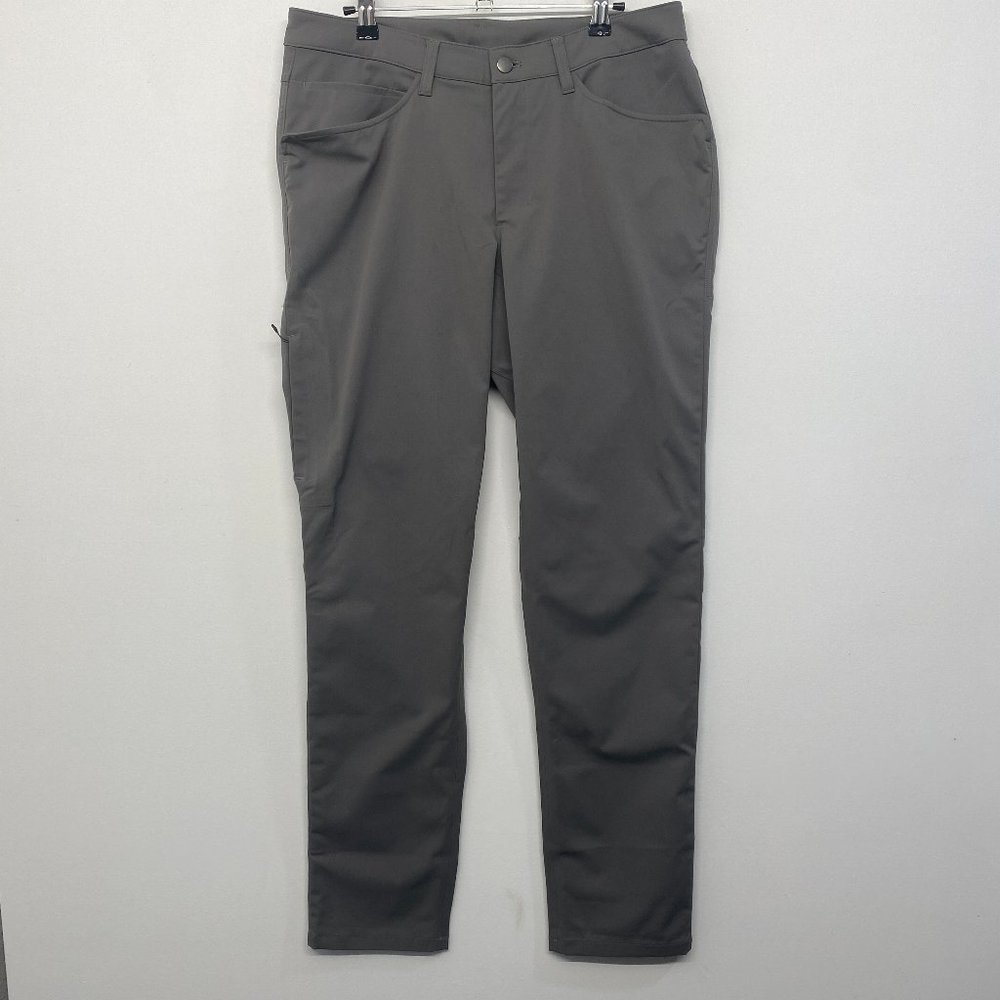 $128 Lululemon ABC 32x32 Grey Pants Surge Chino Slim EUC